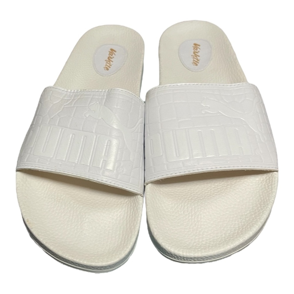Puma Women's White Slide Sandals - Picture 2 of 3